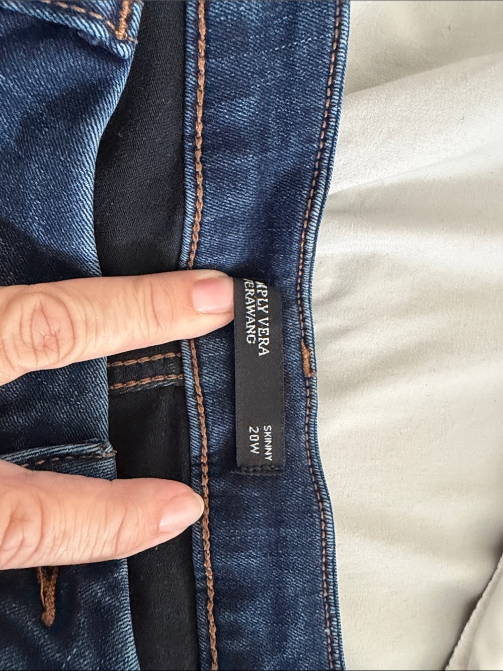 Simply Vera Vera Wang Dark Blue Skinny Jeans